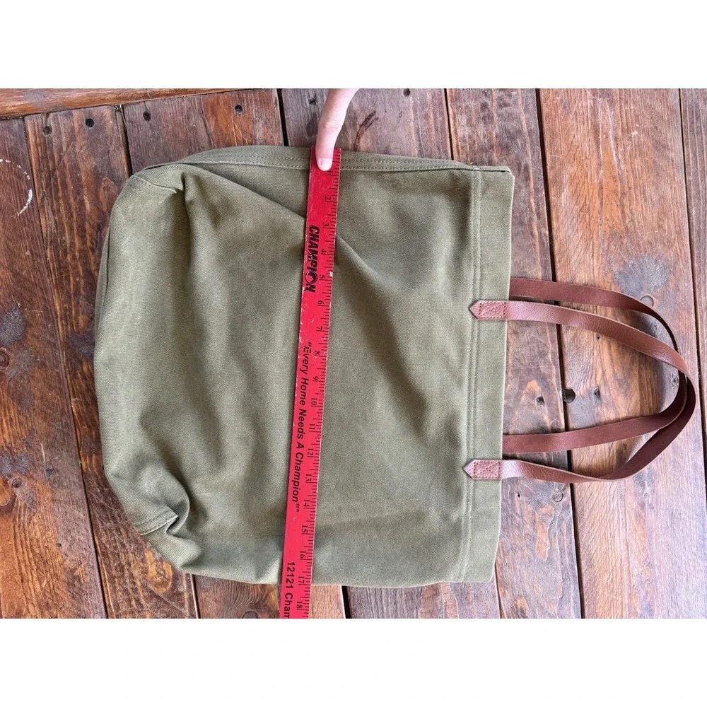 Thick Canvas Tote Universal Thread Olive Army Green - Picture 4 of 6